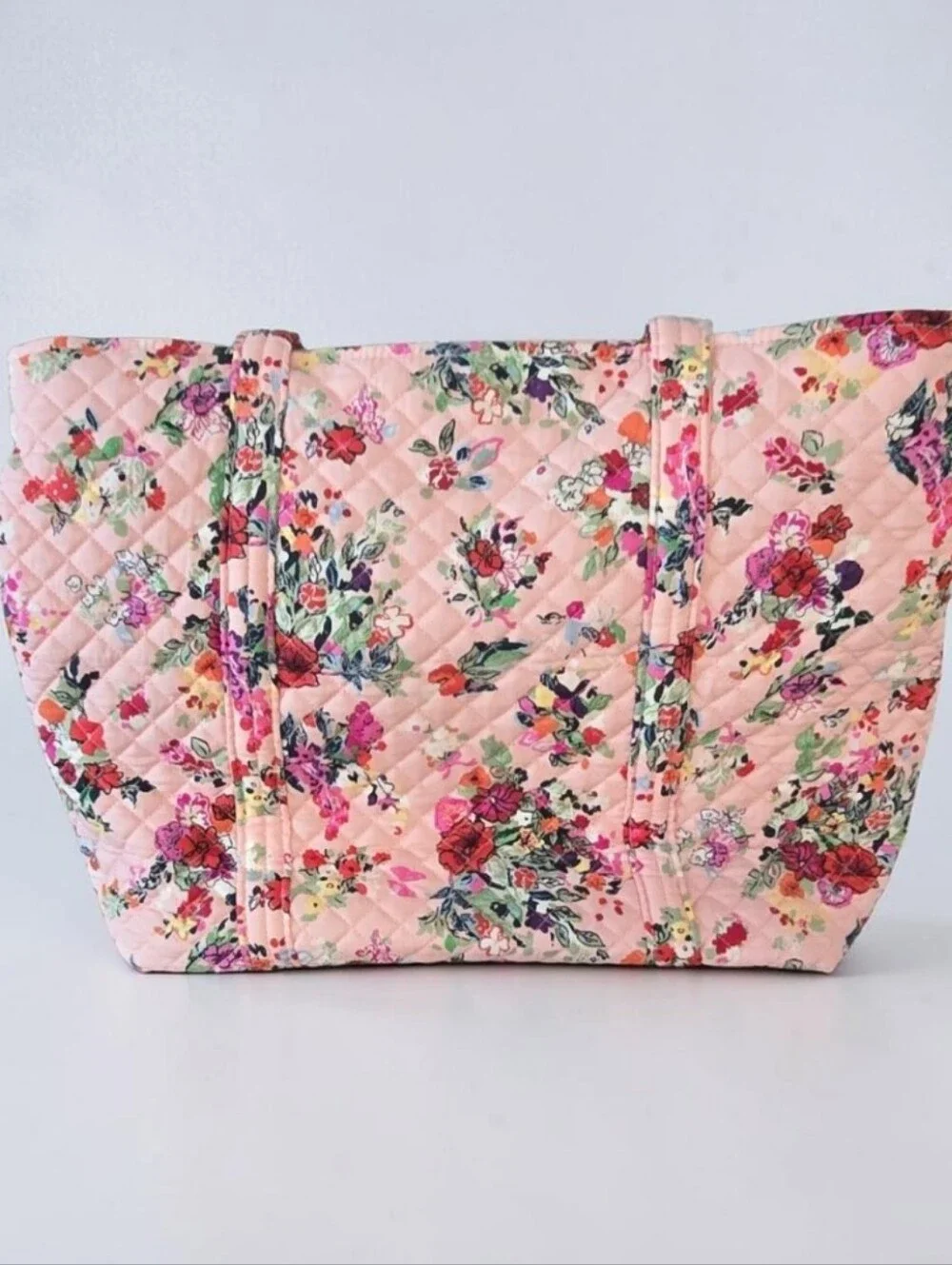 Vera Bradley Quilted Tote Bag Pink Floral Pattern 15